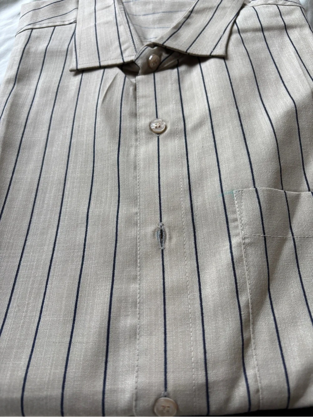 Men’s Sarvaiya Beige Striped Formal Shirt & Brown Dress Pants Set – New NWOT